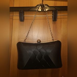 Lovely Fancy Black Satin Bag For Prom or Wedding